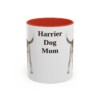 11oz Harrier Dog Dog Mom Mug, Red, front view