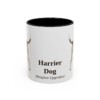 11oz Harrier Dog Latin Mug, Black, front view