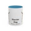 11oz Harrier Dog Latin Mug, Light Blue, front view