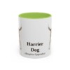 11oz Harrier Dog Latin Mug, Light Green, front view