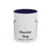 11oz Harrier Dog Latin Mug, Navy, front view