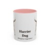 11oz Harrier Dog Latin Mug, Pink, front view