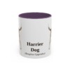 11oz Harrier Dog Latin Mug, Purple, front view