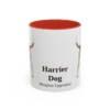 11oz Harrier Dog Latin Mug, Red, front view