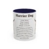 11oz Harrier Dog Mug, Navy, front view