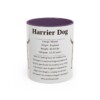 11oz Harrier Dog Mug, Purple, front view