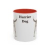 11oz Harrier Dog Mug, Red, front view