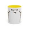 11oz Harrier Dog Mug, Yellow, front view