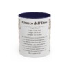 11oz Cirneco dell'Etna Mug, Navy, front view