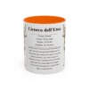 11oz Cirneco dell'Etna Mug, Orange, front view