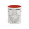 11oz Cirneco dell'Etna Mug, Red, front view