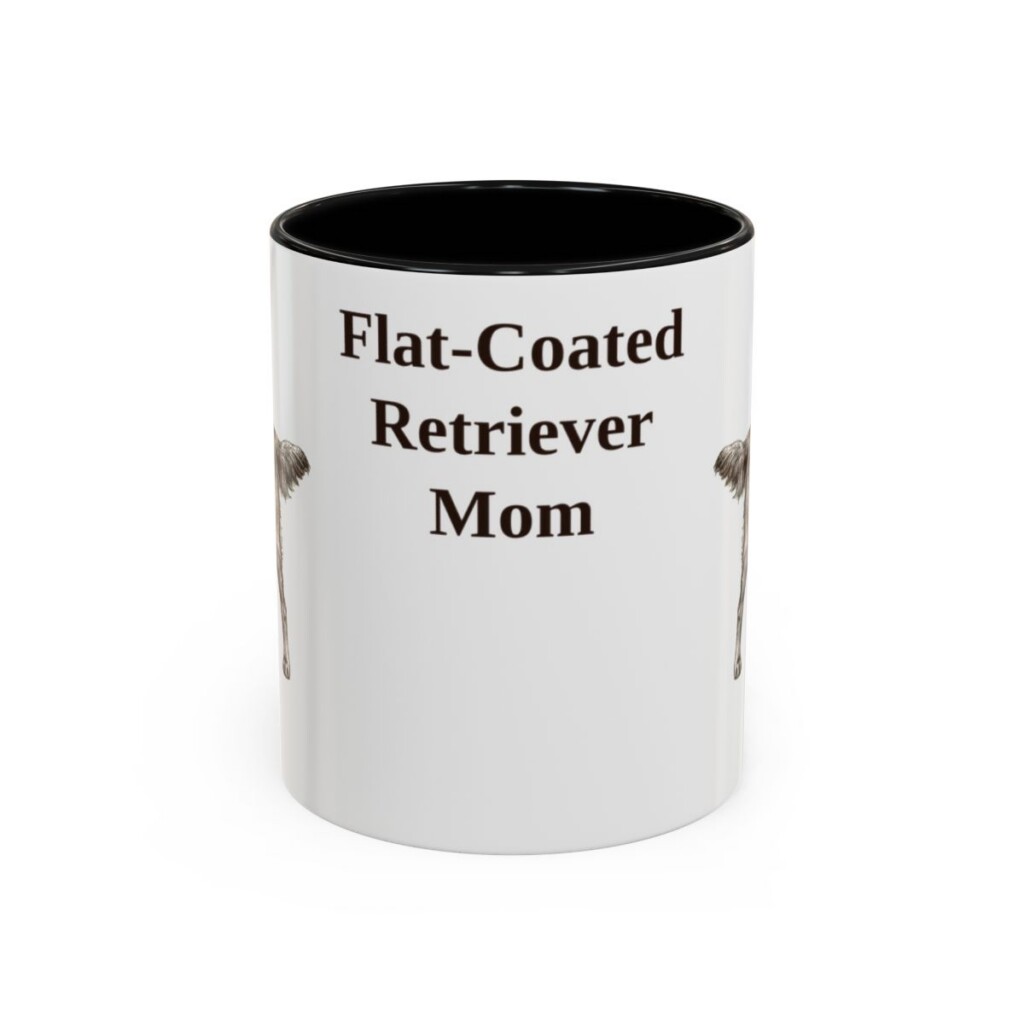 11oz-flat-coated-retriever-mug-mom-black-front 11oz flat coated retriever mug, Black