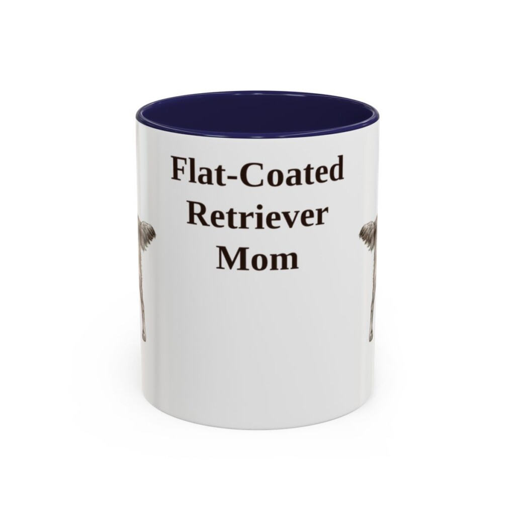 11oz-flat-coated-retriever-mug-mom-navy 11oz flat coated retriever mug, Navy