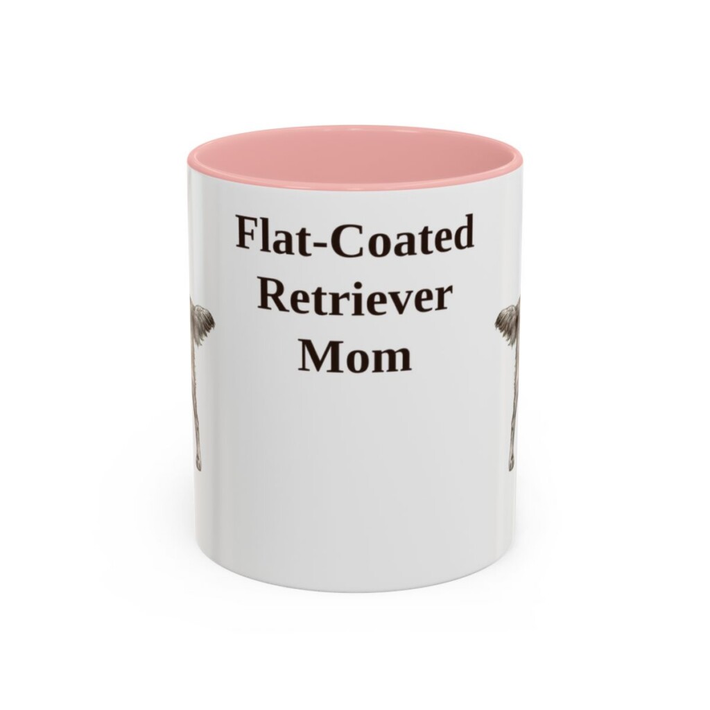 11oz-flat-coated-retriever-mug-mom-pink 11oz flat coated retriever mug, Pink