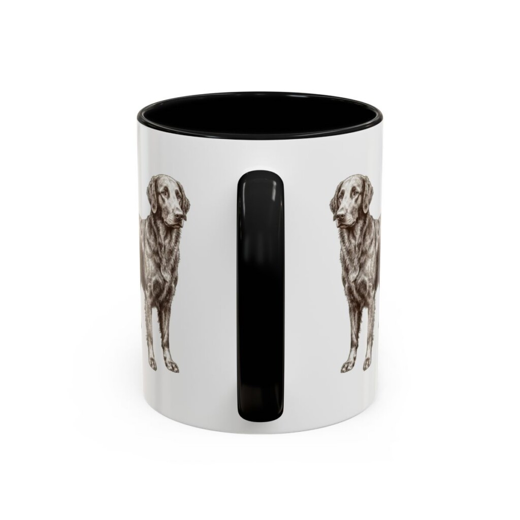 11oz flat coated retriever mug, Black
