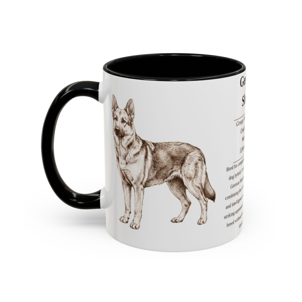 11oz Gerberian Shepsky Mug, Black, left side view
