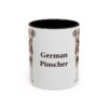11oz German Pinscher Mug, Black, front view