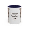 11oz German Pinscher Dog Dad Mug, Navy, front view