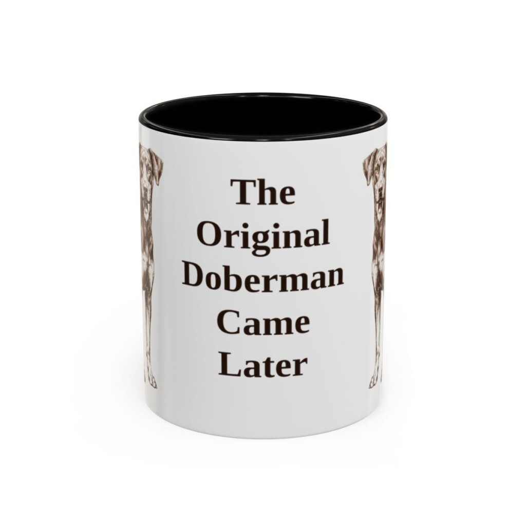 11oz Funny German Pinscher Mug, Black, front view