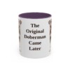11oz Funny German Pinscher Mug, Purple, front view