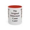 11oz Funny German Pinscher Mug, Red, front view