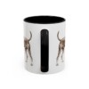 11oz German Pinscher Latin Mug, Black, back view