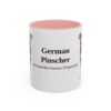 11oz German Pinscher Latin Mug, Pink, front view