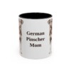 11oz German Pinscher Dog Mom Mug, Black, front view