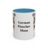 11oz German Pinscher Dog Mom Mug, Light Blue, front view