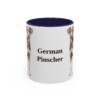 11oz German Pinscher Mug, Navy, front view