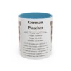 11oz German Pinscher Mug, Light Blue, front view