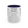 11oz German Pinscher Mug, Navy, front view