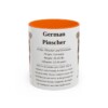 11oz German Pinscher Mug, Orange, front view