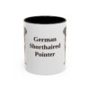 11oz German Shorthaired Pointer Mug, Black, front view