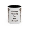 11oz Funny German Shorthaired Pointer Mug, Black, front view