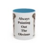 11oz Funny German Shorthaired Pointer Mug, Light Blue, front view