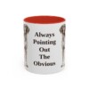 11oz Funny German Shorthaired Pointer Mug, Red, front view