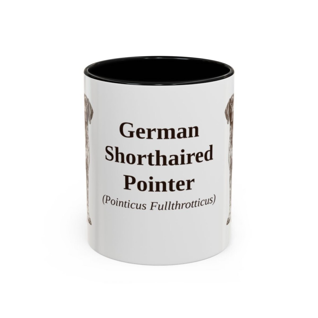 11oz-german-shorthaired-pointer-mug-latin-black-front 11oz German Shorthaired Pointer Latin Mug, Black, front view