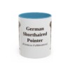 11oz-german-shorthaired-pointer-mug-latin-light-blue 11oz German Shorthaired Pointer Latin Mug, Light Blue, front view