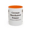 11oz-german-shorthaired-pointer-mug-latin-orange 11oz German Shorthaired Pointer Latin Mug, Orange, front view