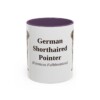 11oz-german-shorthaired-pointer-mug-latin-purple 11oz German Shorthaired Pointer Latin Mug, Purple, front view