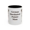 11oz German Shorthaired Pointer Dog Mom Mug, Black, front view