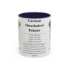 11oz German Shorthaired Pointer Mug, Navy, front view