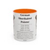 11oz German Shorthaired Pointer Mug, Orange, front view