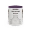 11oz German Shorthaired Pointer Mug, Purple, front view
