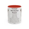 11oz German Shorthaired Pointer Mug, Red, front view