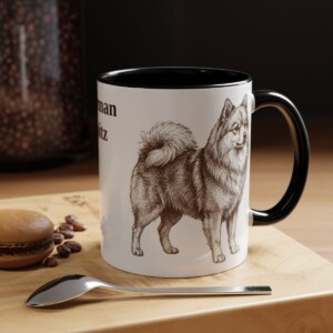 11oz German Spitz Mug, Black, lifestyle photo