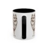 11oz German Spitz Dog Dad Mug, Black, back view