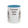 11oz German Spitz Dog Dad Mug, Light Blue, front view