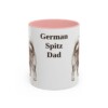 11oz German Spitz Dog Dad Mug, Pink, front view